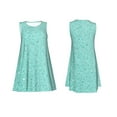 thumbnail image 4 of Lafuoo Teal Turquoise Glitter Pattern Women's Sleeveless Dress, Round Tie Pocket Short Sleeve Dress Summer Clothing, Suitable for Vacation, Leisure, Work-3X-Large, 4 of 8