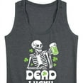 thumbnail image 3 of Instant Message - St. Patrick's Day - Irish Skeleton Dead Lucky - Women's Racerback Tank Top, 3 of 6