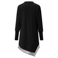 thumbnail image 6 of Lindreshi Fall Dresses for Women 2025 Homecoming Dresses Women Pullover Round-Neck Solid Color Lace Patchwork Long Sleeve Dress, 6 of 7