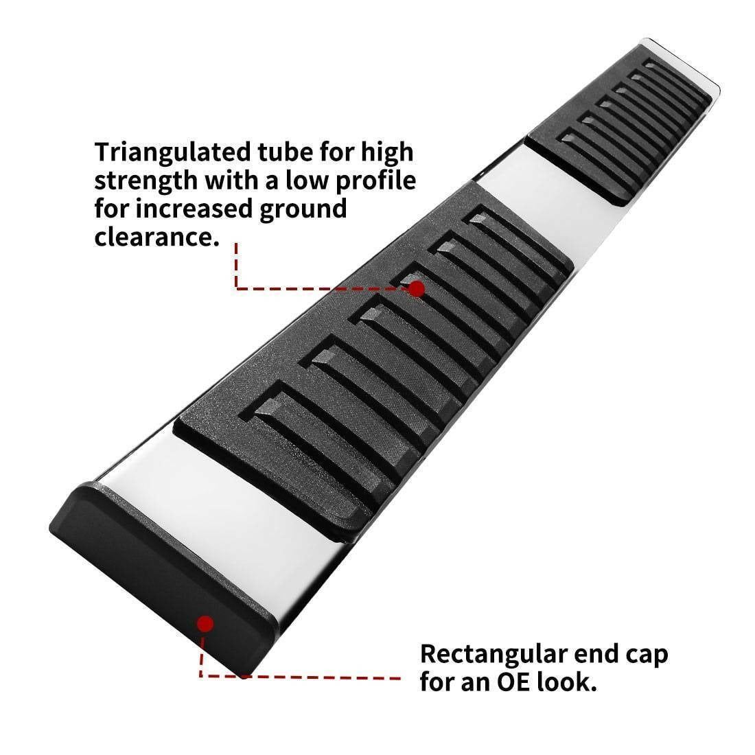 RVNI Running Board for 2007-2021 Toyota Tundra Double Cab(2 Half-Size Rear Doors) Side Steps Nerf Bars Side Bars 6 inches