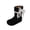 Black, variant on Girls Mid-Calf Boots Lace Bow Slouch Winter Casual Shoes for Toddler