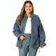 thumbnail image 1 of Camisa Vaquera Agnes Orinda de Cambray con Cinturón Manga Larga Top Talla Grande para Mujer Azul 3X, 1 of 6