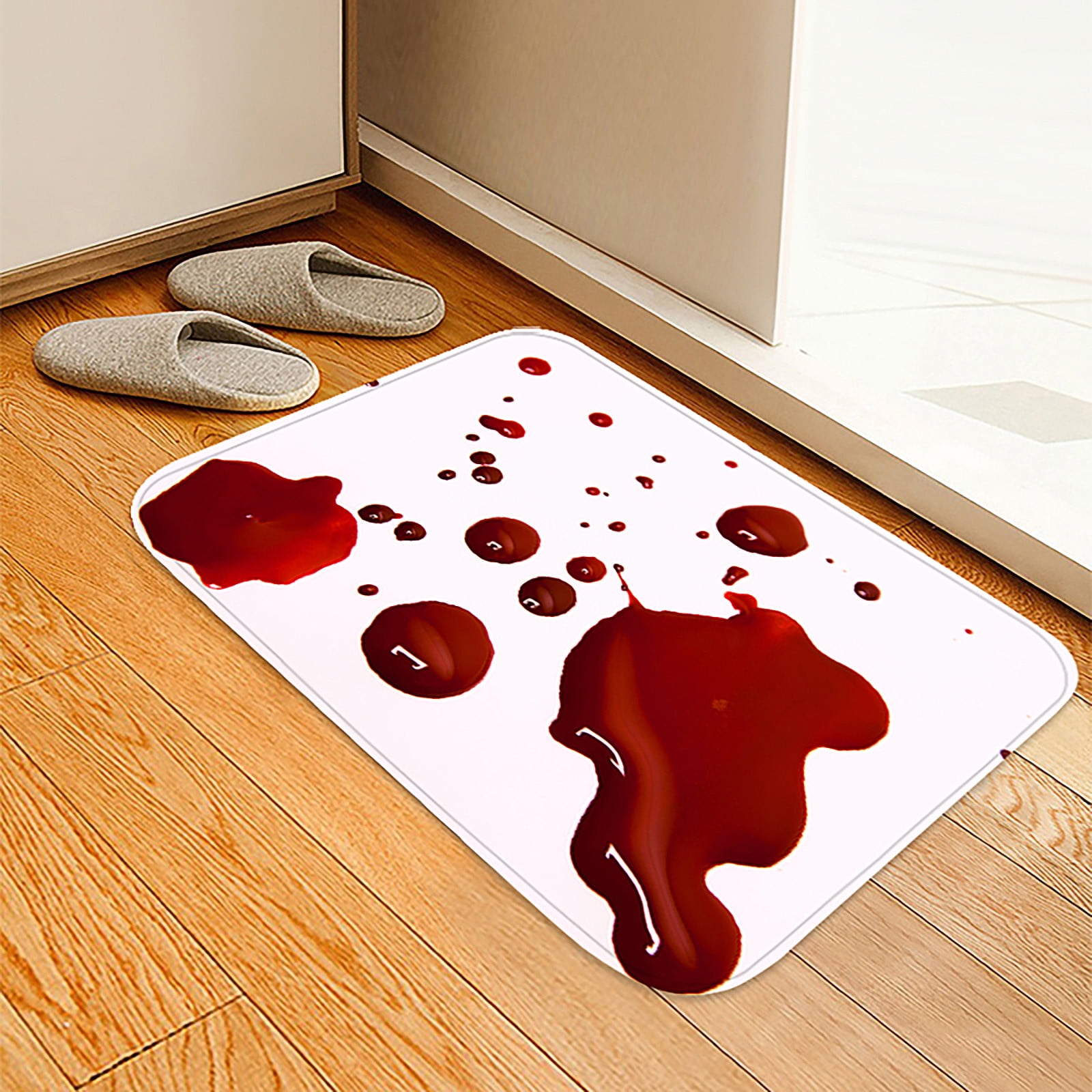Teissuly Halloween Scary Bloodstained Door Carpet Bathroom Door Floor