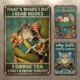 thumbnail image 2 of Placa Metal Vintage Gato Pintura Hierro Rectangular Bar para El Art20x30cm 3 Uds., 2 of 9