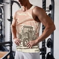 thumbnail image 5 of Gukieu Combine harvester working with tractor Print Men's Quick Dry Fitness Vest, Round Neck Sleeveless Fitness Bodybuilding Top-3X-Large, 5 of 7
