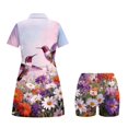 thumbnail image 7 of Psesaysky Hummingbird Daisy Athletic Workout Dress for Women Short Sleeve Golf Dress Tennis Dresses Golf Outfit with Shorts and Pockets for Women 2025 Sun Protection Sundress, 7 of 7