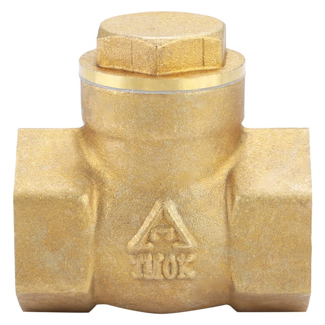 Piezas de válvula de retención de latón de válvula de retención oscilante de rosca hembra unidireccional de latón dorado (DN20)