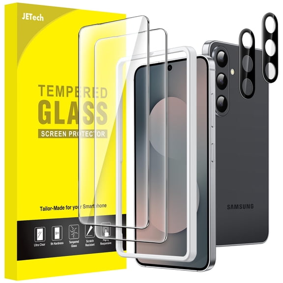 JETech Screen Protector for Samsung Galaxy S26 FE, 2 2 Pack| With Camera Lens Protector