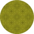 thumbnail image 1 of Ahgly Tapis Rond Lavable en Machine Intérieur Transitionnel Vert, 7 Pieds Rond, 1 of 7