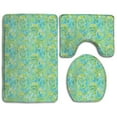 thumbnail image 1 of JSDART Watercolor Palm Tree 3 Piece Bathroom Rugs Set Bath Rug Contour Mat and Toilet Lid Cover, 1 of 2