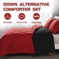 thumbnail image 2 of Set de edredón Decroom Lightweight California King rojo/negro, 2 of 6