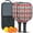Black-3, variant on Pickleball Paddles Set Of 2, Fiberglass Surface, Elegant Geometric Print, 4 Balls & Bag