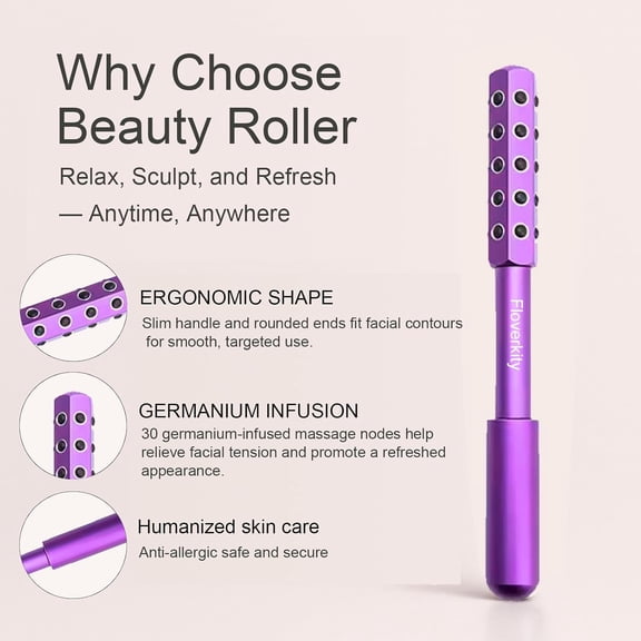 Beauty Sculptor Roller – 30 Germanium Massage Nodes for  Massager & Glow | Compact Beauty Tool for Lifting and Skin Care,  Dog House