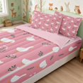 thumbnail image 2 of Erosebridal Duck Zipper Twin Comforter Sets with Fitted Sheet and 2 Pillowcases for Girls, Pink Wildflowers Zipper Bedding Set, Pink Reversible, 2 of 7