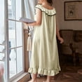thumbnail image 4 of Sngxgn Womens Nightgown Sleep Shirt Dress Satin Short Sleeve Sleepwear(I,One Size), 4 of 4