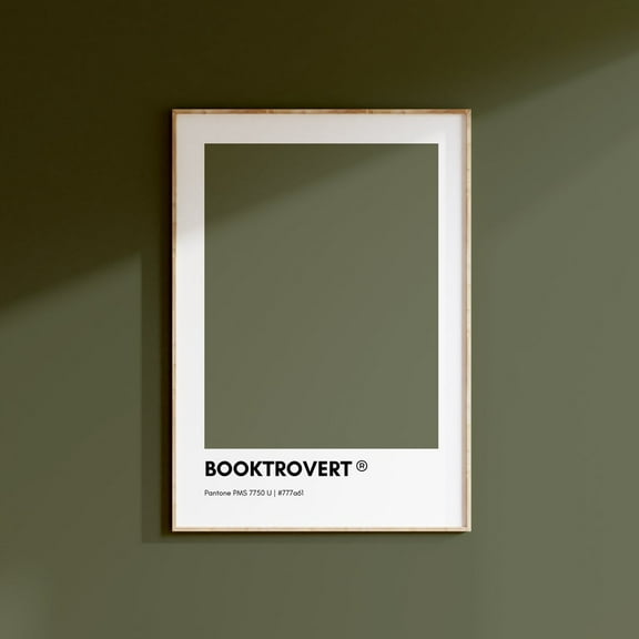 Booktrovert Pantone, Green Pantone Print Poster, Fall Pantone Wall Art, Pantone Colors, Pantone Print, Color Swatch Wall Art, Modern Wall Decor, 8x12 UNFRAMED