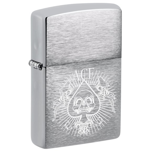 Personalized Custom Message Engraved on Back Ace of Spades Zippo Windproof Lighter (Ace of Spades #48500)