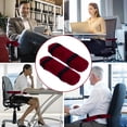 thumbnail image 4 of OULII 2Pcs Memory Sponge Arm Pillows Dark Red for Office and Gaming Chair Armrest, 4 of 8