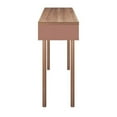 thumbnail image 3 of Windsor 47.24 Modern Console Accent Table Entryway with 2 Shelves in Ceramic Pink and Nature, 3 of 5