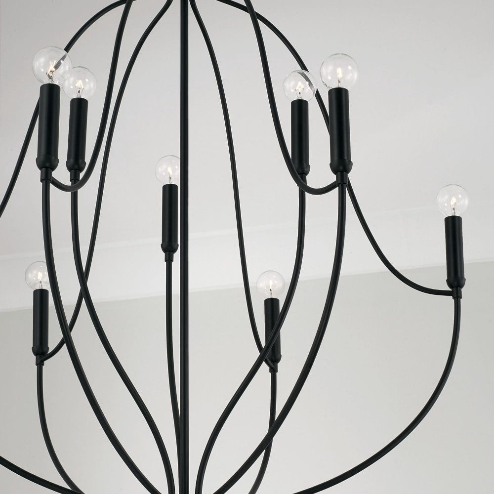 Capital Lighting 447091MB Madison 9 Light 33" Wide Abstract Chandelier - Black