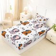 thumbnail image 4 of Manfei Lovely Axolotl Print Twin Sheets,Cute Capybara Bedding,White,3pcs,1 Fitted Sheet and 1 Pillowcase, 4 of 6