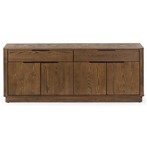 Safavieh Gabrietta 2 Drawer Wood Tv Stand in Medium Oak / Black