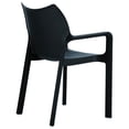 thumbnail image 2 of Compamia Diva Resin Outdoor Patio Dining Arm Chair in Black, 2 of 16