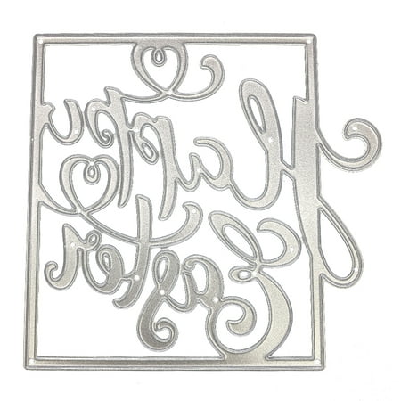 

Sardfxul Happy Easter Frame Metal Cutting Dies Stencil Scrapbooking DIY Album Stamp Paper Card Embossing Decoration Craft