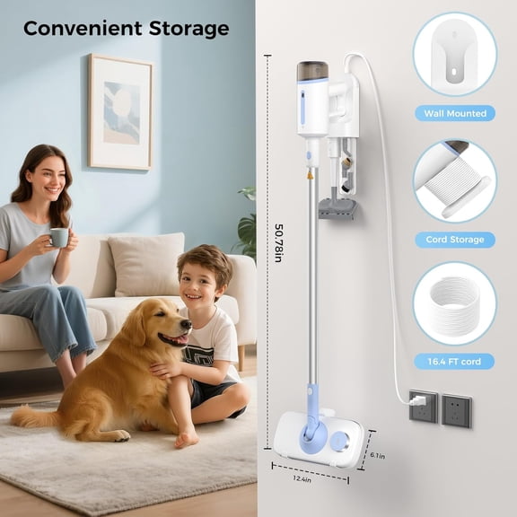 10 in 1 Floor Steamer with Detachable Handheld Steam Cleaner