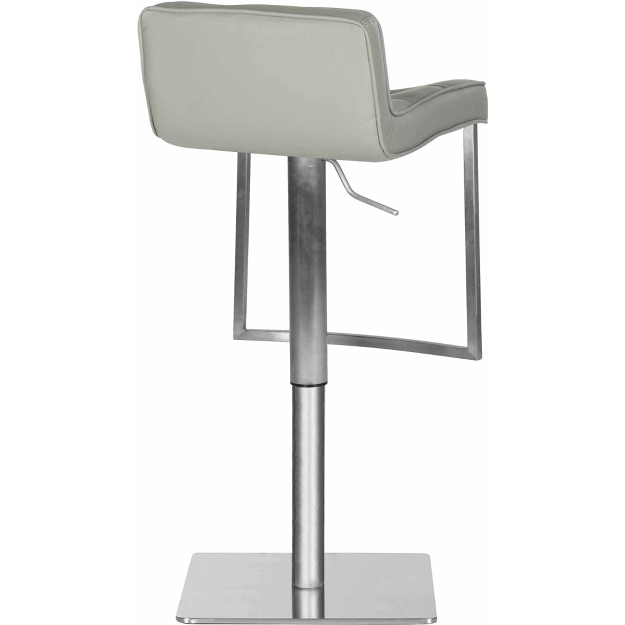 SAFAVIEH Newman Modern Glam Swivel Gas Lift Bar Stool, Grey