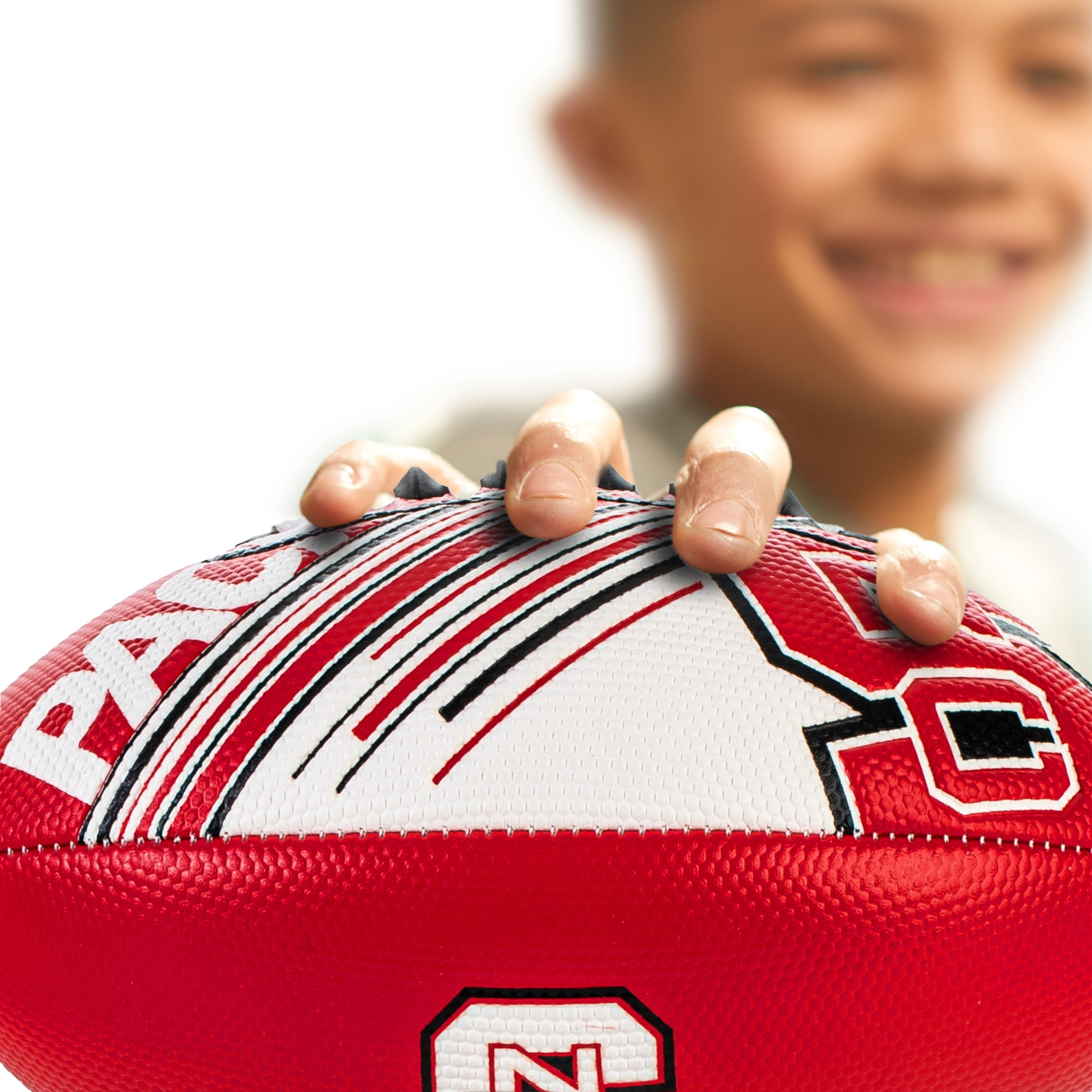 NCAA North Carolina State Wolfpack Football - Youth Mini Football - 8.5" Football- SPACELACE Easy Grip Texture- Perfect for Kids !