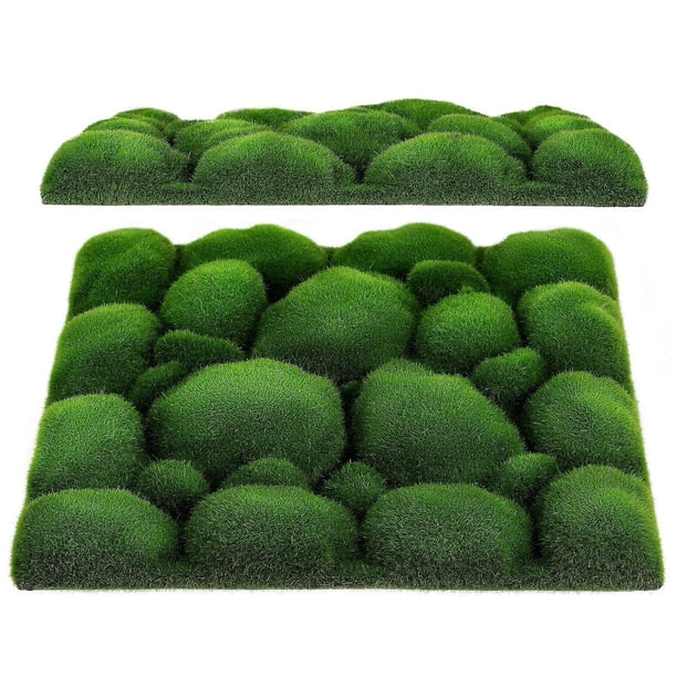 2pcs Artificial Moss Wall Panels Greenery Wall Decors Faux Moss Wall Backdrop Micro Landscape Decors