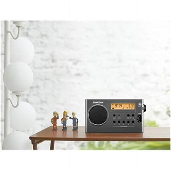 Sangean  Portable AM & FM Digital Tuning Portable Receiver, Grey & Black
