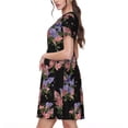 thumbnail image 2 of Disketp Bouquet para Vestido de Manga Corta para Mujeres, Vestidos de Verano para Mujeres, Casual y Holgado para la Playa, 2 of 6