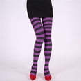thumbnail image 2 of Collants de Noël Colorés Patchwork Rayés pour Femmes Halloween, 2 of 4