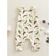 thumbnail image 2 of Wassery Newborn Baby Sleeveless Jumpsuit Dinosaur Fish Print Short Romper Infant Boys Girls One Piece Summer Outfit 0-18M, 2 of 8