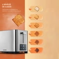 thumbnail image 3 of Tostador 2 rebanadas Aicok Acero Inox Touch 6 Niveles Aicok THT-8015MDA, 3 of 3