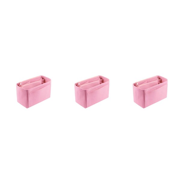 Soidarity Bolsas de fieltro de amplia aplicación, práctica y práctica, bolsa de cosméticos de viaje bien organizada, rosa L 30*15*16cm Type1 NO1