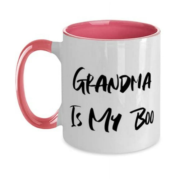 Brilliant Grandma, Grandma Is My Boo, Useful Mother's Day Two Tone 11oz Mug For Grandmother