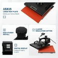 thumbnail image 5 of Pinypikaka Heat Press Machine 15x15 Inch 9 in 1 with 30OZ Tumbler Press, 360-Degree Swing Away Digital T-shirt Press Multifunction Heat Transfer Sublimation for T-Shirt Tumbler Mug Hat Cap Plate, 5 of 9
