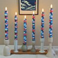 thumbnail image 4 of 6PCS Printed Flameless Taper Candles with Classic Japanese Pattern Elements, 10 Inch LED Candlesticks Battery Operated with 11-Key Remote for Wedding Party Home Decor Gifts, 4 of 6