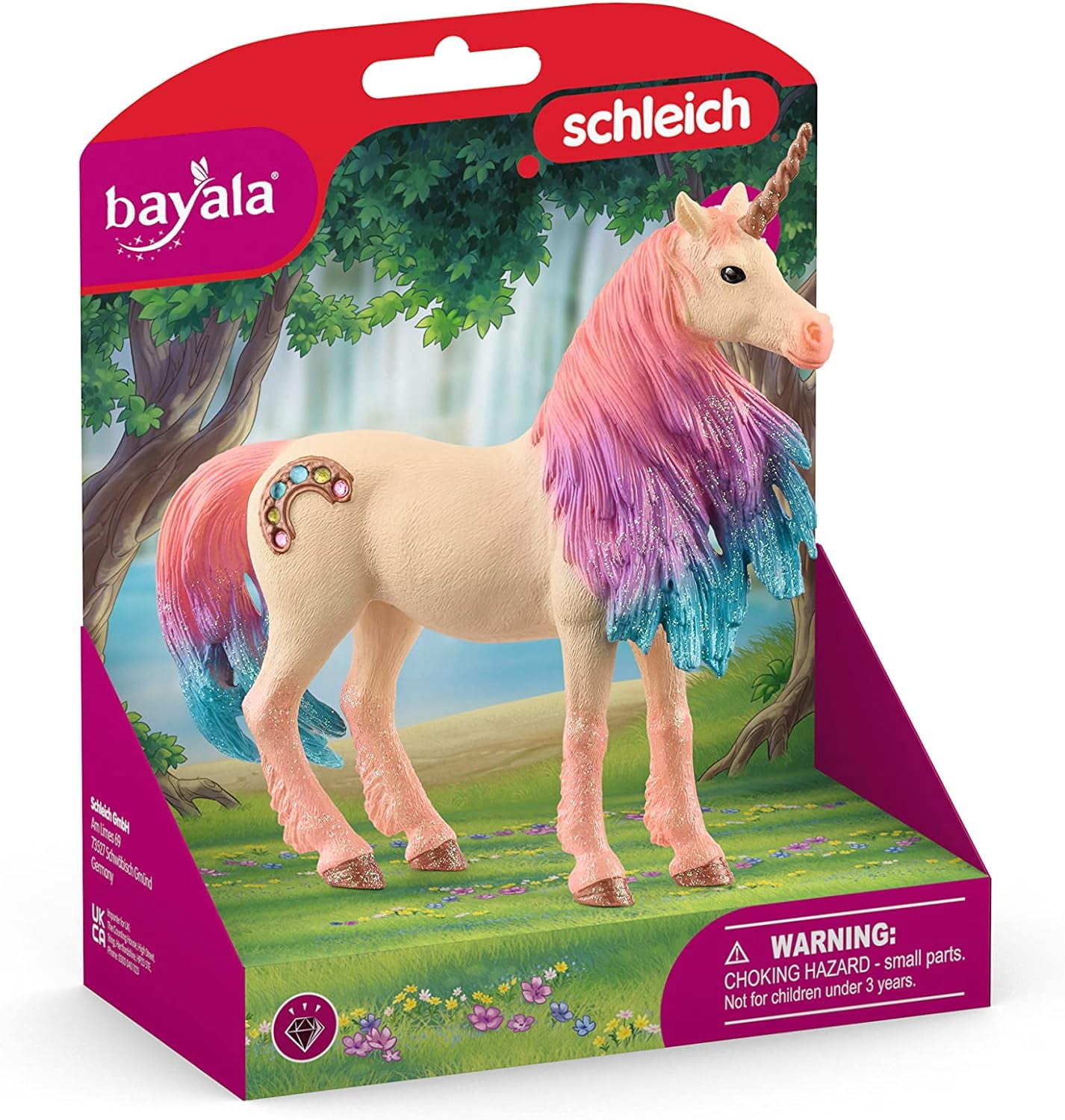 schleich 70723 bayala Mythical Decorated Marshmallow Unicorn Mare Figurine - Featuring Glittery