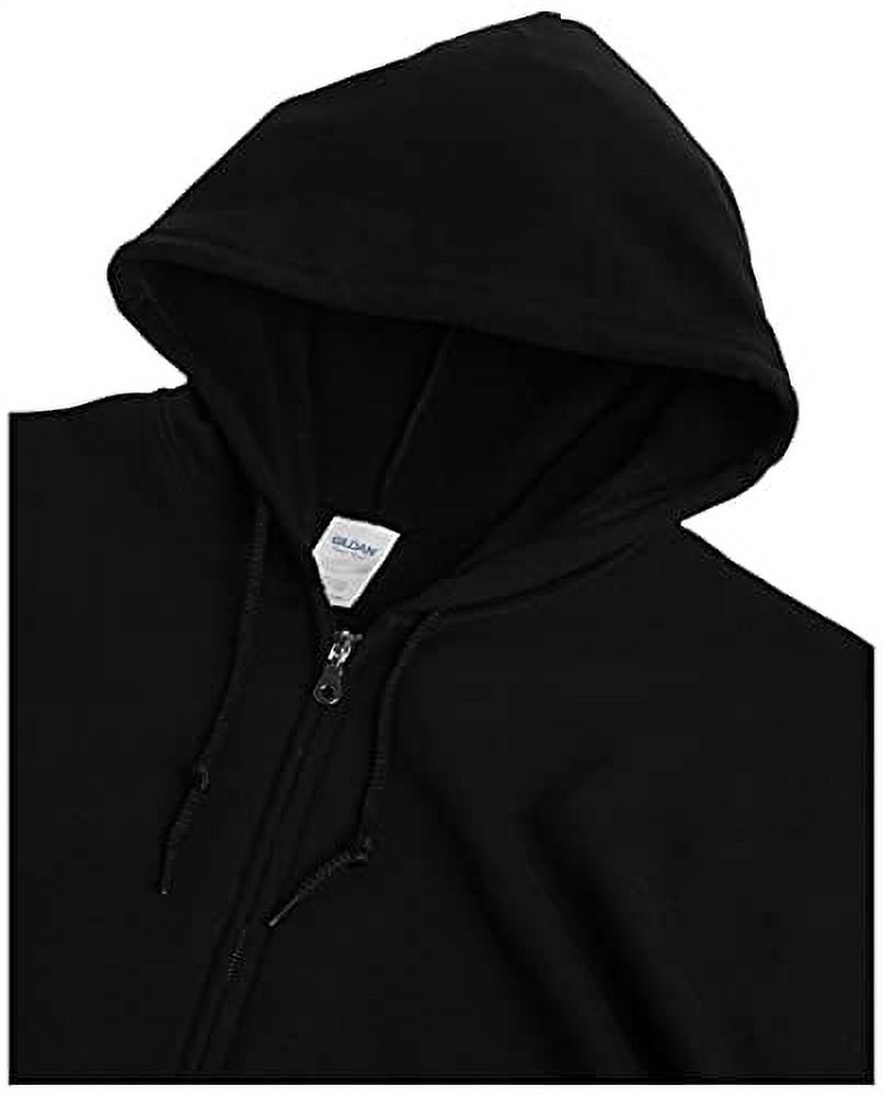 Gildan Mens Heavy Blend&nbsp;Full Zip Hooded Sweatshirt, 2XL, Black
