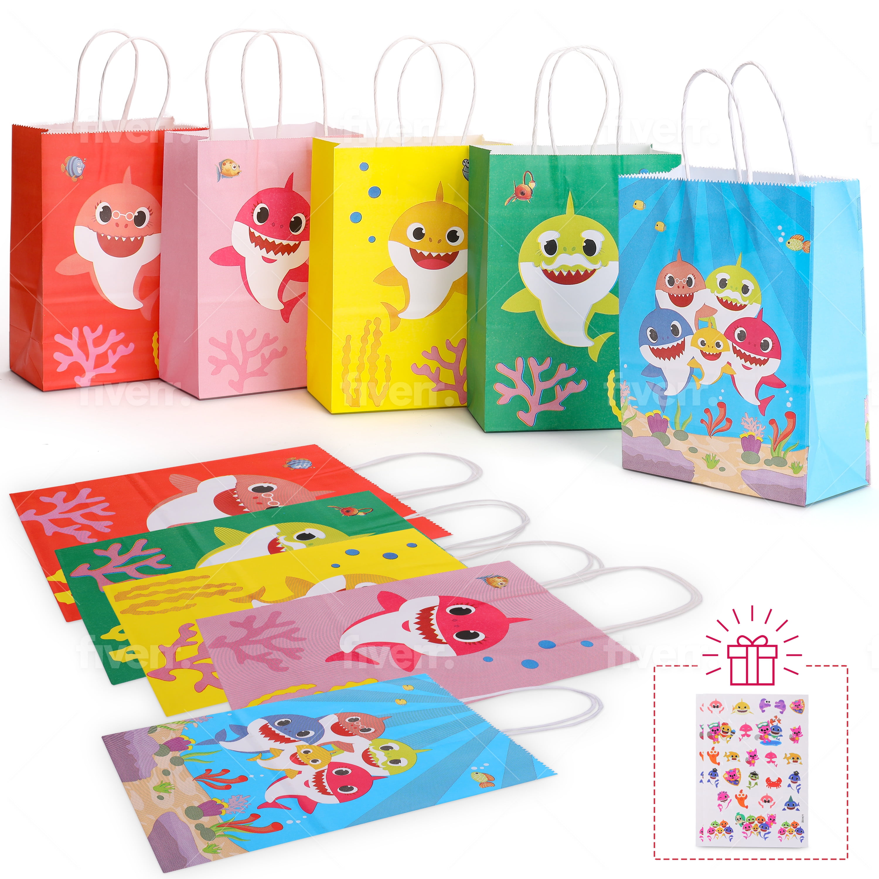 Kawaii cute bird lover themed gift bag with stickers keychain goodies and stationery