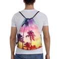 thumbnail image 4 of Defioc Tropical Palm Tree at Sunset for Drawstring Backpack Sports Gym Bag for Women Men Children Adult Sackpack Yoga Bag for Wet Swimming,Gym,and Workout Gear -Small, 4 of 9