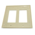 thumbnail image 2 of Wall plate: 2 Gang Decor Plate Frame, Ivory, 2 of 2