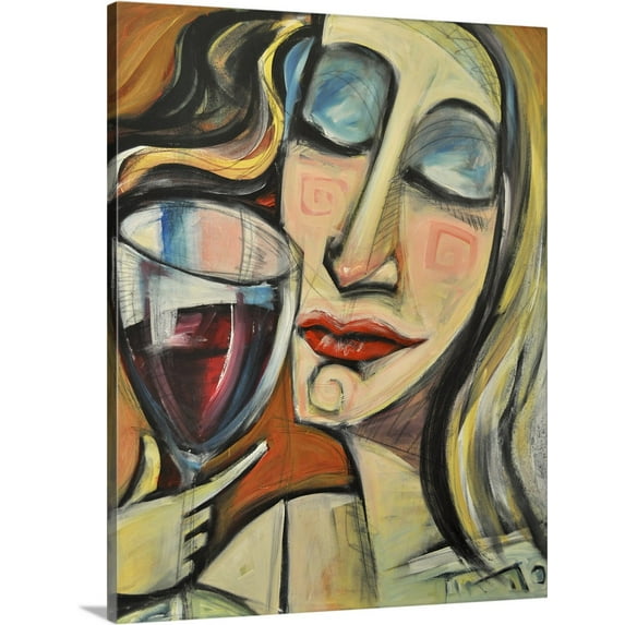 Great BIG Canvas | "Savoring The First Sip" Canvas Wall Art - 16x20