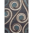 thumbnail image 2 of HR - 5X7' Spiral Distressed Color Rugs Modern, Gray Turqouise Gold, 2 of 5