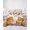 Burnt Orange, variant on Quilts Twin Size, Thanksgiving Soft Comforter Bedding Set for Bed, Fall Squirrel Pumpkins Fall Rustic Black Lightweight Quilted Bedspread with Pillow Cover(2 Pieces) for All Season, 68x86 Inch