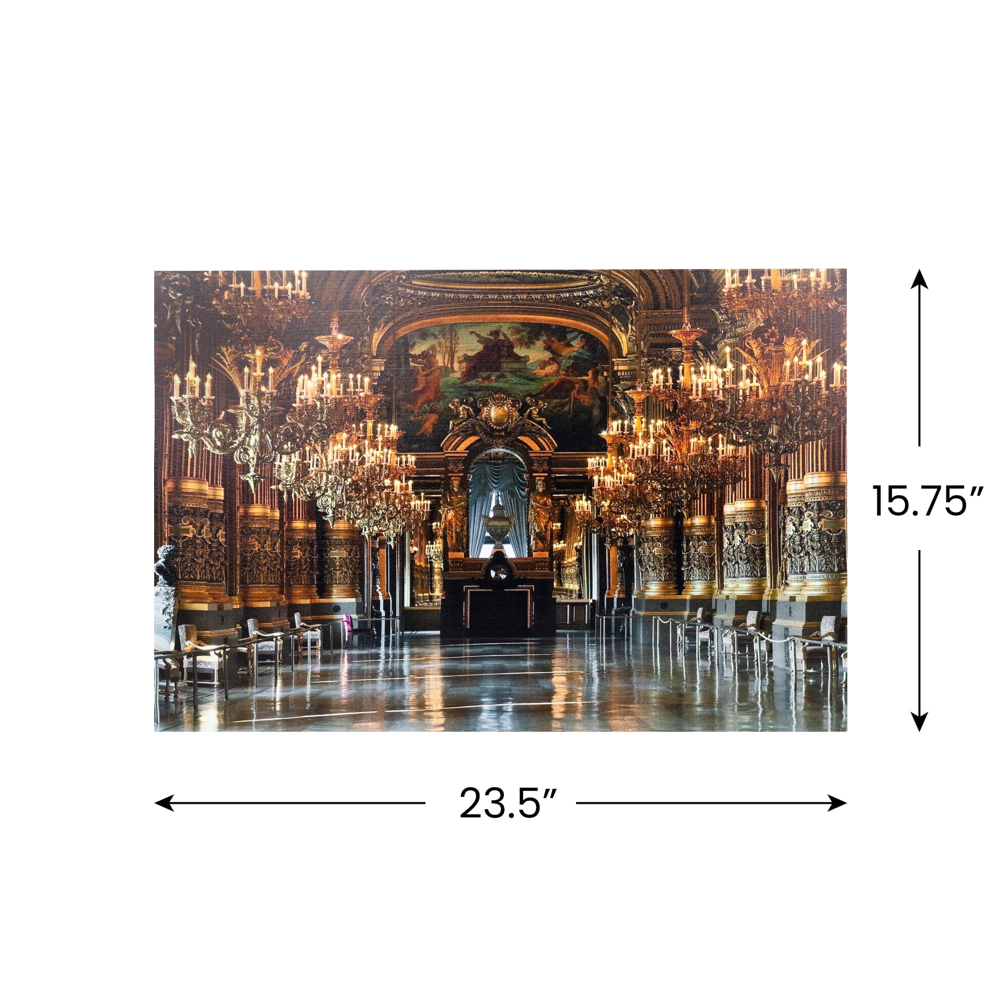 Northlight LED Lighted Grand Foyer of the Paris Opera House Canvas Wall Art - 15.75" x 23.5"